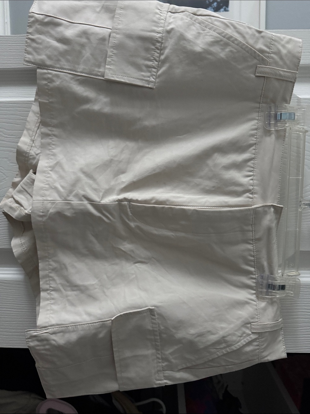 Zara Cream Skort with Subtle Cargo Styling
